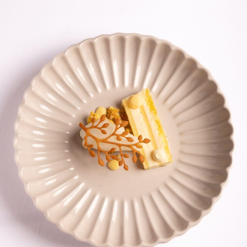 Postre de autor de la carta de postres del Restaurante A'Barra, Madrid